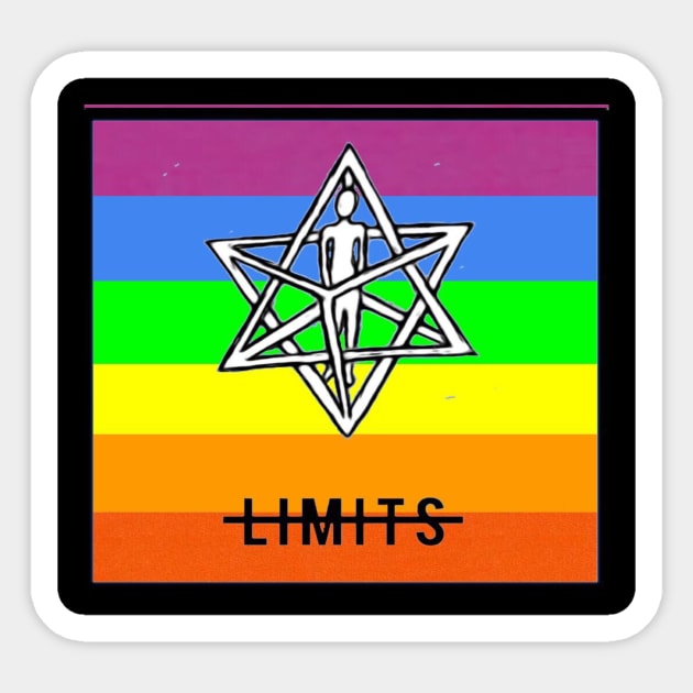 No Limits Merkaba Rainbow #1 Sticker by imetatron